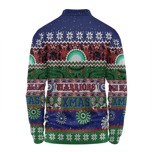 New Zealand Warriors Christmas Maori Custom Long Sleeve Polo Shirt - Indigenous Knitted Ugly Xmas Style Long Sleeve Polo Shirt New Zealand Warriors Christmas Maori Custom Long Sleeve Polo Shirt - Indigenous Knitted Ugly Xmas Style Long Sleeve Polo Shirt
