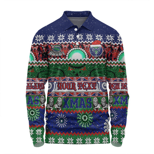 New Zealand Warriors Christmas Maori Custom Long Sleeve Polo Shirt - Indigenous Knitted Ugly Xmas Style Long Sleeve Polo Shirt New Zealand Warriors Christmas Maori Custom Long Sleeve Polo Shirt - Indigenous Knitted Ugly Xmas Style Long Sleeve Polo Shirt