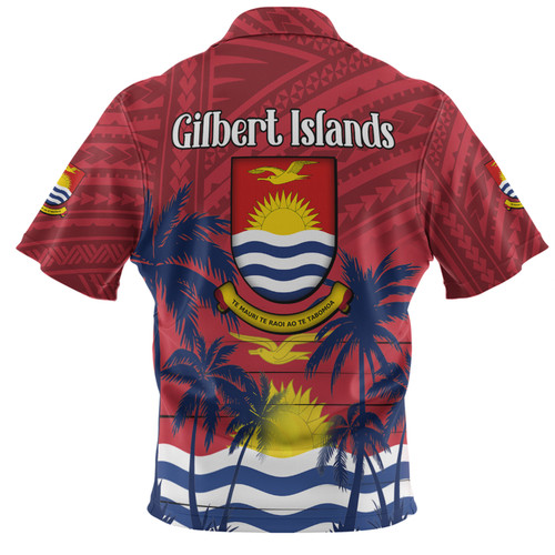 Australia  South Sea Islanders Polo Shirt - Gilbert Islands In Polynesian Pattern With Coconut Trees Polo Shirt Australia  South Sea Islanders Polo Shirt - Gilbert Islands In Polynesian Pattern With Coconut Trees Polo Shirt