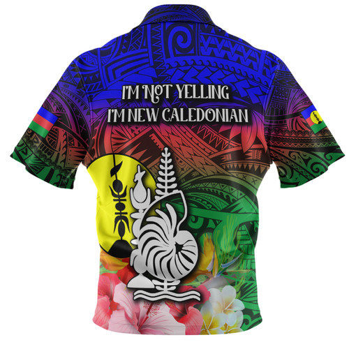 Australia  South Sea Islanders Polo Shirt - I'm New Caledonian In Polynesian Style With Tropical Hibiscus Flowers Polo Shirt Australia  South Sea Islanders Polo Shirt - I'm New Caledonian In Polynesian Style With Tropical Hibiscus Flowers Polo Shirt