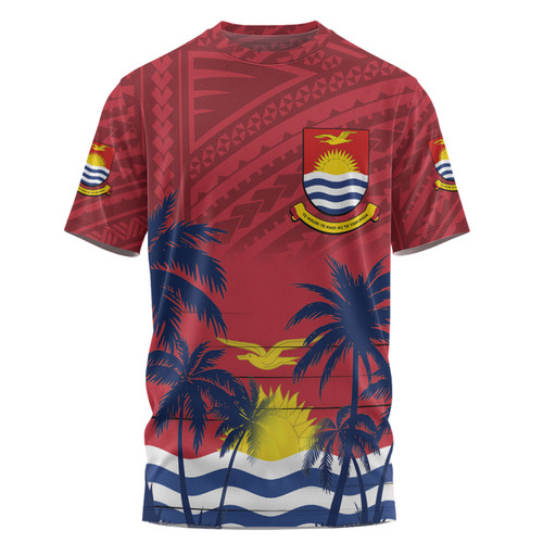 Australia  South Sea Islanders T-shirt - Gilbert Islands In Polynesian Pattern With Coconut Trees T-shirt