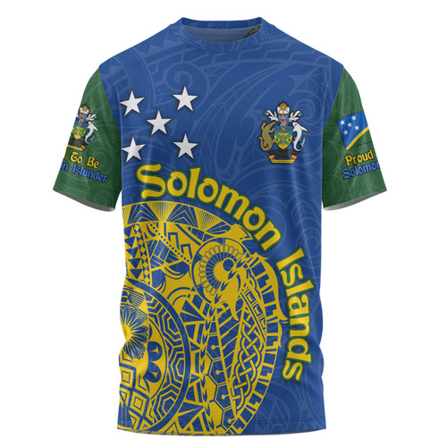 Australia  South Sea Islanders T-shirt - Proud To Be Solomon Islander In Polynesian Pattern Inspired T-shirt