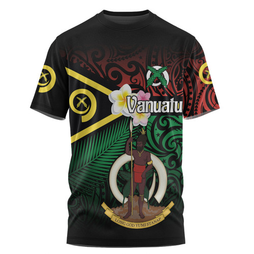 Australia  South Sea Islanders T-shirt - Vanuatu Special Original Flag In Polynesian Style T-shirt