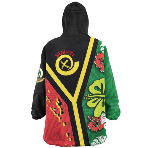 Australia  South Sea Islanders Snug Hoodie - Vanuatu Flag With Habiscus Flowers Snug Hoodie Australia  South Sea Islanders Snug Hoodie - Vanuatu Flag With Habiscus Flowers Snug Hoodie