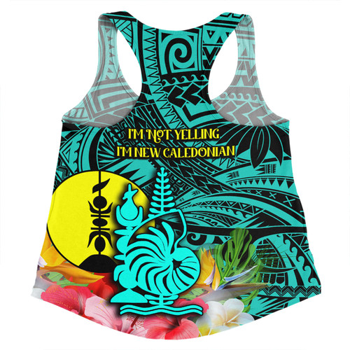 Australia  South Sea Islanders Women Racerback Singlet - I'm New Caledonian With Polynesian Tropical Style Women Racerback Singlet