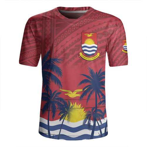 Australia  South Sea Islanders Rugby Jersey - Gilbert Islands In Polynesian Pattern With Coconut Trees Rugby Jersey