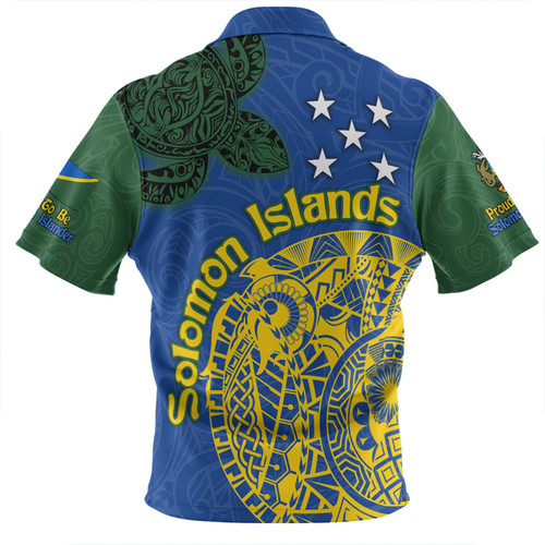 Australia  South Sea Islanders Zip Polo Shirt - Proud To Be Solomon Islander In Polynesian Pattern Inspired Zip Polo Shirt Australia  South Sea Islanders Zip Polo Shirt - Proud To Be Solomon Islander In Polynesian Pattern Inspired Zip Polo Shirt