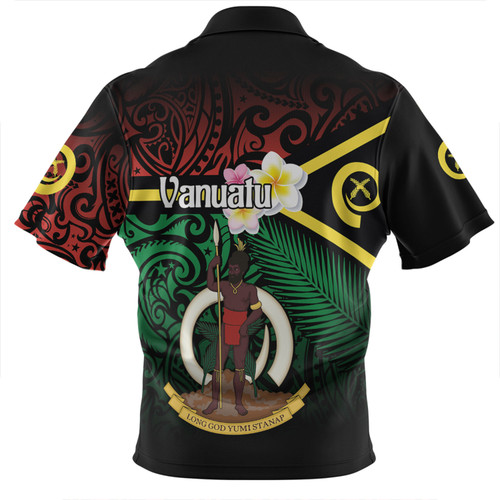 Australia  South Sea Islanders Zip Polo Shirt - Vanuatu Special Original Flag In Polynesian Style Zip Polo Shirt Australia  South Sea Islanders Zip Polo Shirt - Vanuatu Special Original Flag In Polynesian Style Zip Polo Shirt