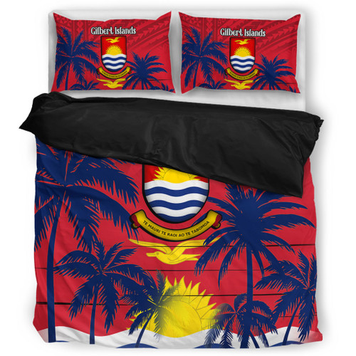Australia  South Sea Islanders Bedding Set - Gilbert Islands In Polynesian Pattern With Coconut Trees Bedding Set Australia  South Sea Islanders Bedding Set - Gilbert Islands In Polynesian Pattern With Coconut Trees Bedding Set