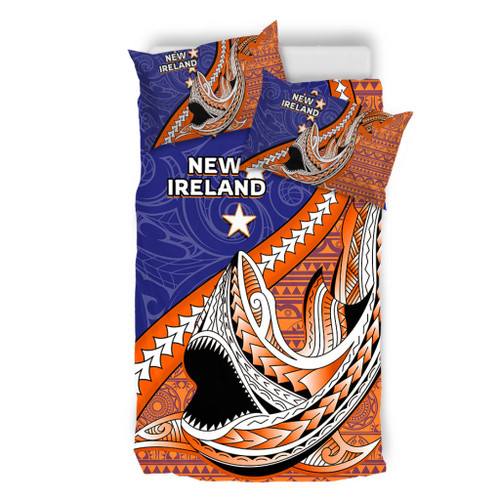 Australia  South Sea Islanders Bedding Set - New Ireland Flag With Polynesian Shark Pattern Bedding Set