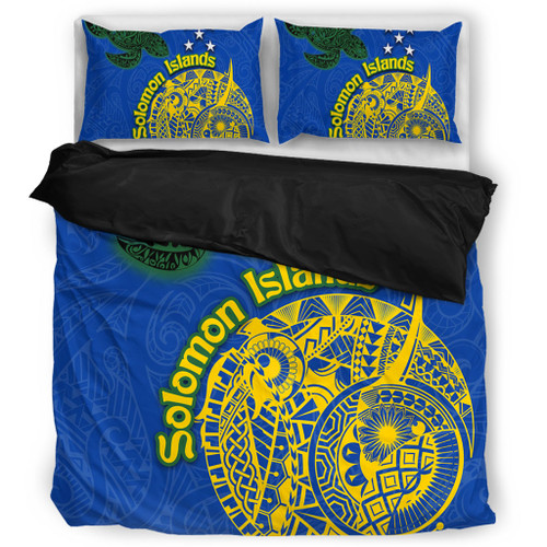 Australia  South Sea Islanders Bedding Set - Proud To Be Solomon Islander In Polynesian Pattern Inspired Bedding Set Australia  South Sea Islanders Bedding Set - Proud To Be Solomon Islander In Polynesian Pattern Inspired Bedding Set