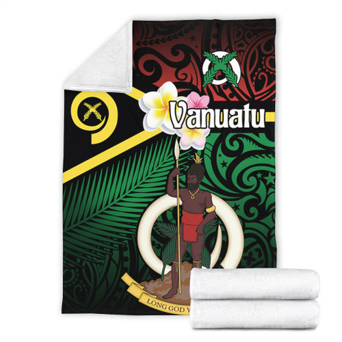 Australia  South Sea Islanders Blanket - Vanuatu Special Original Flag In Polynesian Style Blanket Australia  South Sea Islanders Blanket - Vanuatu Special Original Flag In Polynesian Style Blanket