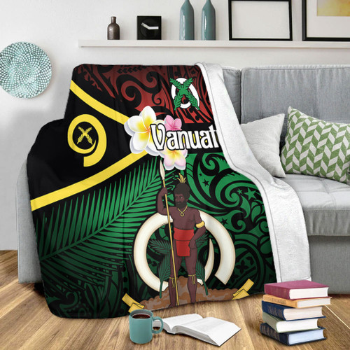 Australia  South Sea Islanders Blanket - Vanuatu Special Original Flag In Polynesian Style Blanket Australia  South Sea Islanders Blanket - Vanuatu Special Original Flag In Polynesian Style Blanket