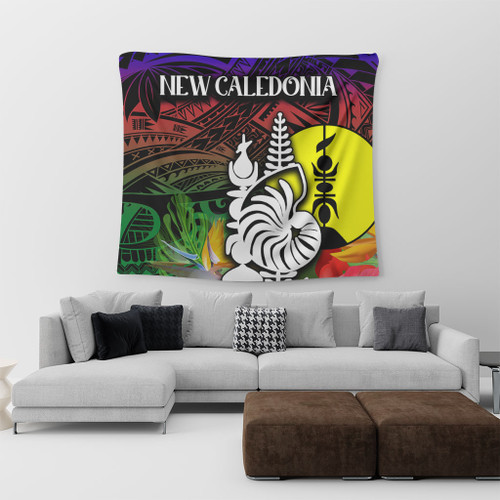 Australia  South Sea Islanders Tapestry - I'm New Caledonian In Polynesian Style With Tropical Hibiscus Flowers Tapestry Australia  South Sea Islanders Tapestry - I'm New Caledonian In Polynesian Style With Tropical Hibiscus Flowers Tapestry
