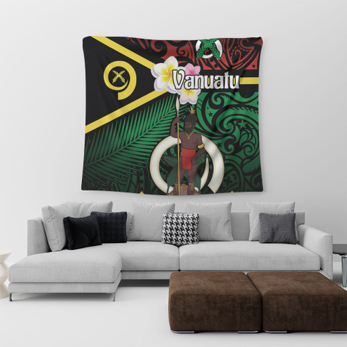 Australia  South Sea Islanders Tapestry - Vanuatu Special Original Flag In Polynesian Style Tapestry Australia  South Sea Islanders Tapestry - Vanuatu Special Original Flag In Polynesian Style Tapestry