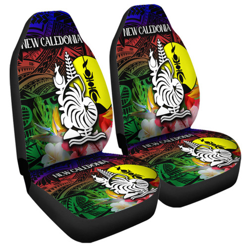 Australia  South Sea Islanders Car Seat Cover - I'm New Caledonian In Polynesian Style With Tropical Hibiscus Flowers Car Seat Cover Australia  South Sea Islanders Car Seat Cover - I'm New Caledonian In Polynesian Style With Tropical Hibiscus Flowers Car Seat Cover
