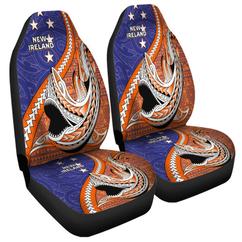 Australia  South Sea Islanders Car Seat Cover - New Ireland Flag With Polynesian Shark Pattern Car Seat Cover Australia  South Sea Islanders Car Seat Cover - New Ireland Flag With Polynesian Shark Pattern Car Seat Cover