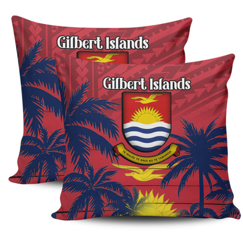 Australia  South Sea Islanders Pillow Cases - Gilbert Islands In Polynesian Pattern With Coconut Trees Pillow Cases