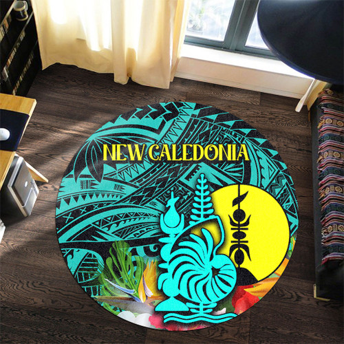Australia  South Sea Islanders Round Rug - I'm New Caledonian With Polynesian Tropical Style Round Rug Australia  South Sea Islanders Round Rug - I'm New Caledonian With Polynesian Tropical Style Round Rug