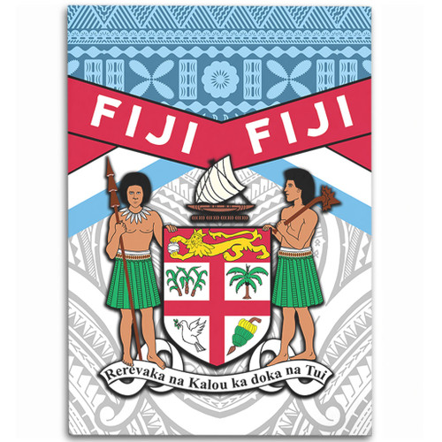 Australia South Sea Islanders Area Rug - Fiji In Fijian Tapa Pattern Coat Of Arms Symbol Area Rug Australia South Sea Islanders Area Rug - Fiji In Fijian Tapa Pattern Coat Of Arms Symbol Area Rug