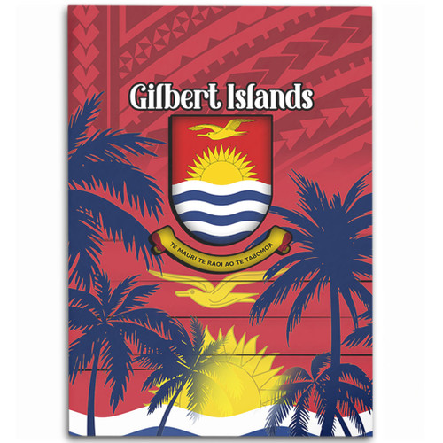 Australia  South Sea Islanders Area Rug - Gilbert Islands In Polynesian Pattern With Coconut Trees Area Rug Australia  South Sea Islanders Area Rug - Gilbert Islands In Polynesian Pattern With Coconut Trees Area Rug