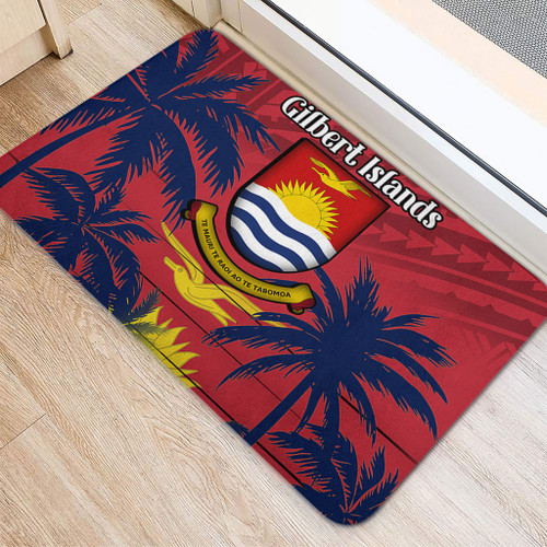 Australia  South Sea Islanders Doormat - Gilbert Islands In Polynesian Pattern With Coconut Trees Doormat Australia  South Sea Islanders Doormat - Gilbert Islands In Polynesian Pattern With Coconut Trees Doormat