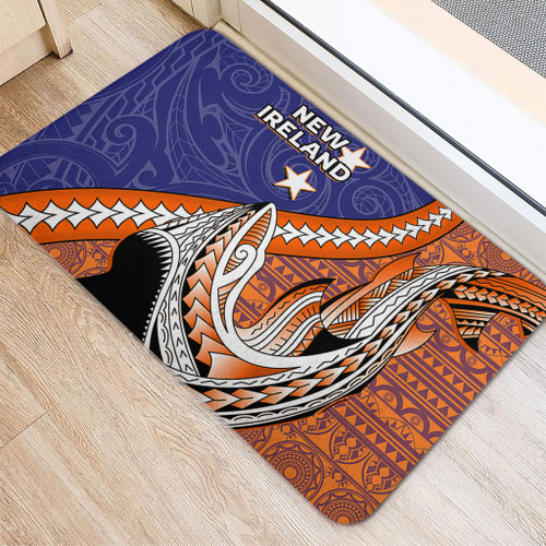 Australia  South Sea Islanders Doormat - New Ireland Flag With Polynesian Shark Pattern Doormat Australia  South Sea Islanders Doormat - New Ireland Flag With Polynesian Shark Pattern Doormat