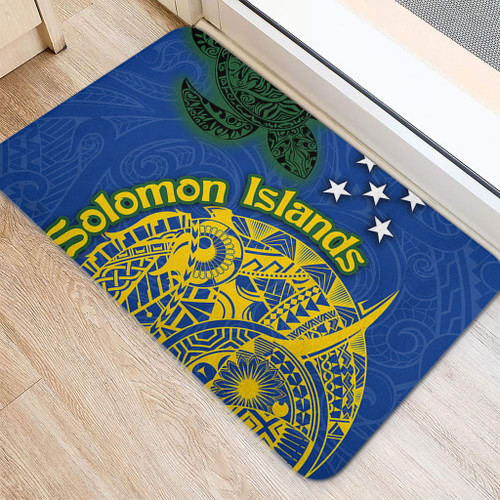 Australia  South Sea Islanders Doormat - Proud To Be Solomon Islander In Polynesian Pattern Inspired Doormat Australia  South Sea Islanders Doormat - Proud To Be Solomon Islander In Polynesian Pattern Inspired Doormat