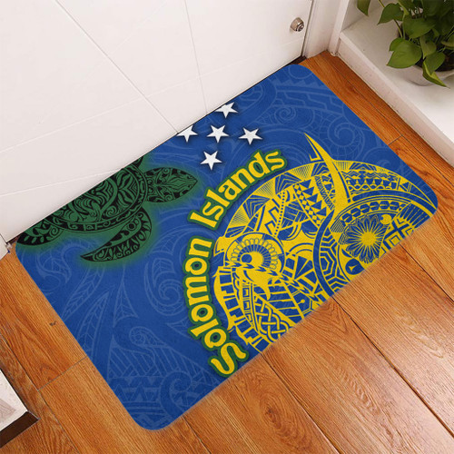 Australia  South Sea Islanders Doormat - Proud To Be Solomon Islander In Polynesian Pattern Inspired Doormat Australia  South Sea Islanders Doormat - Proud To Be Solomon Islander In Polynesian Pattern Inspired Doormat