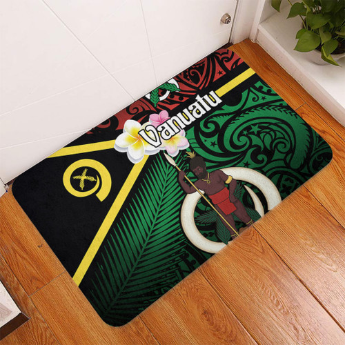 Australia  South Sea Islanders Doormat - Vanuatu Special Original Flag In Polynesian Style Doormat Australia  South Sea Islanders Doormat - Vanuatu Special Original Flag In Polynesian Style Doormat