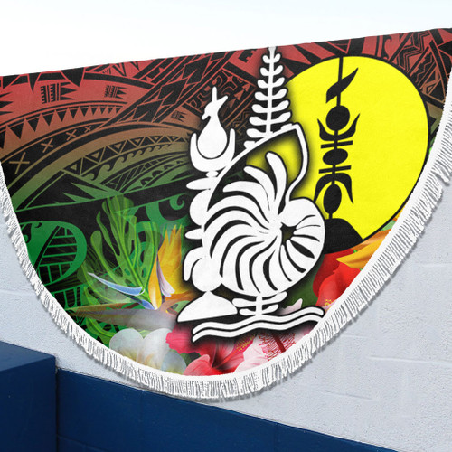 Australia  South Sea Islanders Beach Blanket - I'm New Caledonian In Polynesian Style With Tropical Hibiscus Flowers Beach Blanket Australia  South Sea Islanders Beach Blanket - I'm New Caledonian In Polynesian Style With Tropical Hibiscus Flowers Beach Blanket