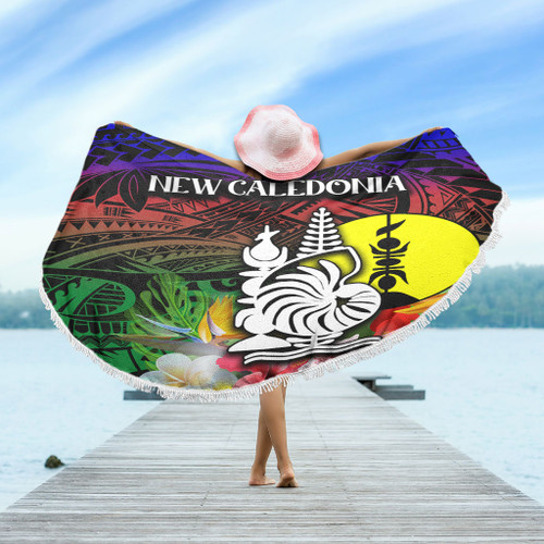 Australia  South Sea Islanders Beach Blanket - I'm New Caledonian In Polynesian Style With Tropical Hibiscus Flowers Beach Blanket Australia  South Sea Islanders Beach Blanket - I'm New Caledonian In Polynesian Style With Tropical Hibiscus Flowers Beach Blanket
