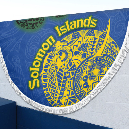 Australia  South Sea Islanders Beach Blanket - Proud To Be Solomon Islander In Polynesian Pattern Inspired Beach Blanket Australia  South Sea Islanders Beach Blanket - Proud To Be Solomon Islander In Polynesian Pattern Inspired Beach Blanket