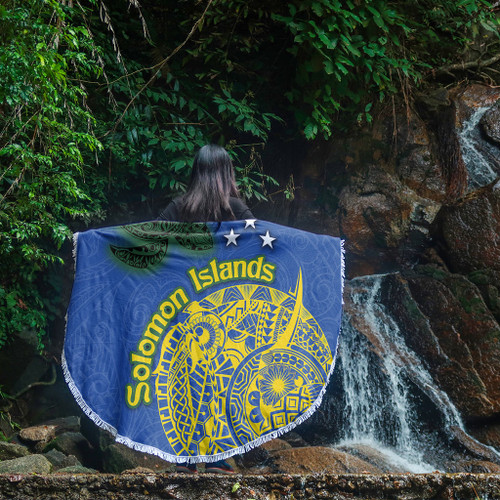 Australia  South Sea Islanders Beach Blanket - Proud To Be Solomon Islander In Polynesian Pattern Inspired Beach Blanket Australia  South Sea Islanders Beach Blanket - Proud To Be Solomon Islander In Polynesian Pattern Inspired Beach Blanket