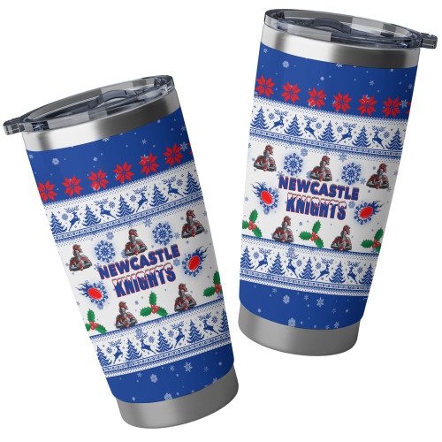 Newcastle Knights Tumbler - Special Ugly Christmas Newcastle Knights Tumbler - Special Ugly Christmas