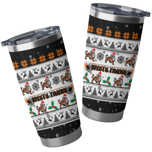 Wests Tigers Tumbler - Special Ugly Christmas Wests Tigers Tumbler - Special Ugly Christmas