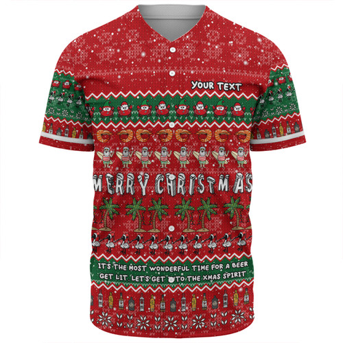 Australia Christmas Custom Baseball Shirt - Aussie Ugly Christmas Let's Get Lit Baseball Shirt Australia Christmas Custom Baseball Shirt - Aussie Ugly Christmas Let's Get Lit Baseball Shirt