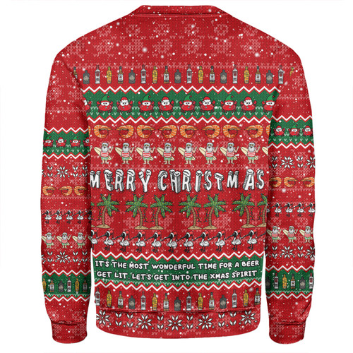 Australia Christmas Custom Sweatshirt - Aussie Ugly Christmas Let's Get Lit Sweatshirt Australia Christmas Custom Sweatshirt - Aussie Ugly Christmas Let's Get Lit Sweatshirt