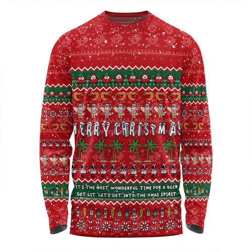 Australia Christmas Custom Long Sleeve T-shirt - Aussie Ugly Christmas Let's Get Lit Long Sleeve T-shirt Australia Christmas Custom Long Sleeve T-shirt - Aussie Ugly Christmas Let's Get Lit Long Sleeve T-shirt