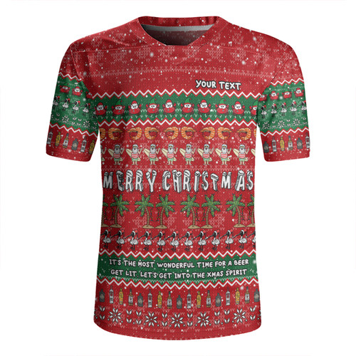 Australia Christmas Custom Rugby Jersey - Aussie Ugly Christmas Let's Get Lit Rugby Jersey Australia Christmas Custom Rugby Jersey - Aussie Ugly Christmas Let's Get Lit Rugby Jersey