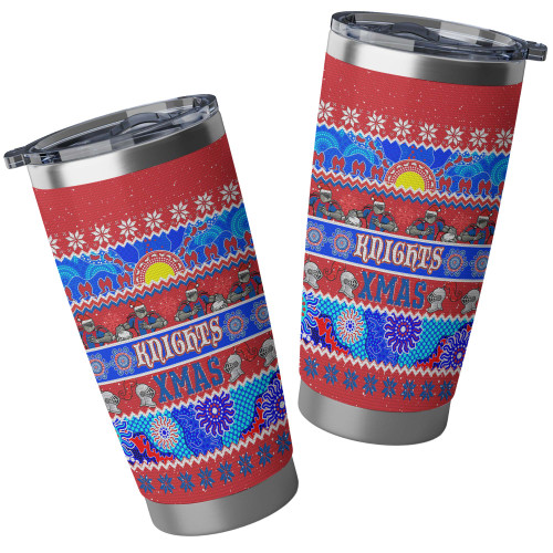 Newcastle Knights Christmas Aboriginal Tumbler - Indigenous Knitted Ugly Style Newcastle Knights Christmas Aboriginal Tumbler - Indigenous Knitted Ugly Style