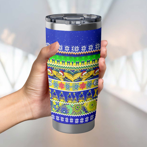 Parramatta Eels Christmas Aboriginal Tumbler - Indigenous Knitted Ugly Style Parramatta Eels Christmas Aboriginal Tumbler - Indigenous Knitted Ugly Style