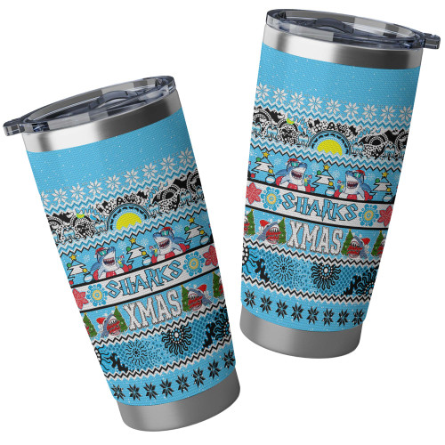 Cronulla-Sutherland Sharks Christmas Aboriginal Tumbler - Indigenous Knitted Ugly Style Cronulla-Sutherland Sharks Christmas Aboriginal Tumbler - Indigenous Knitted Ugly Style