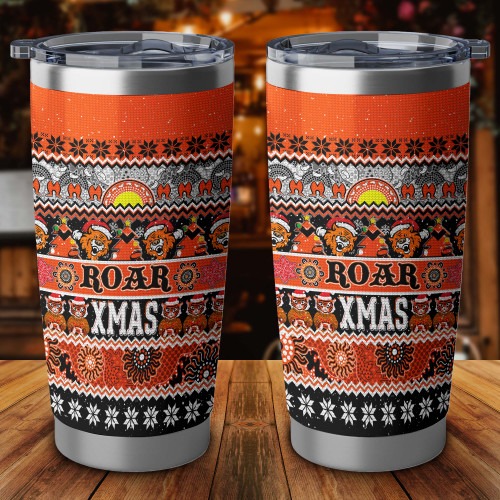 Wests Tigers Christmas Aboriginal Tumbler - Indigenous Knitted Ugly Style Wests Tigers Christmas Aboriginal Tumbler - Indigenous Knitted Ugly Style
