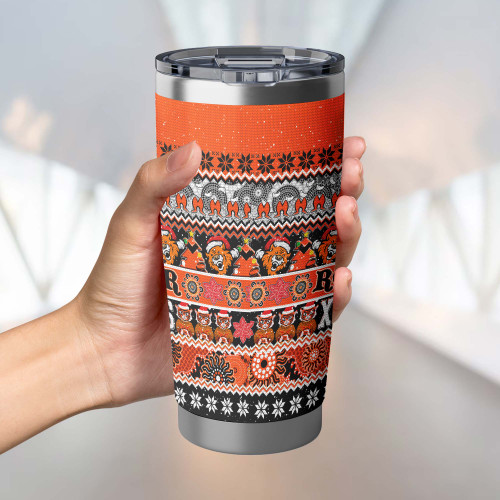 Wests Tigers Christmas Aboriginal Tumbler - Indigenous Knitted Ugly Style Wests Tigers Christmas Aboriginal Tumbler - Indigenous Knitted Ugly Style