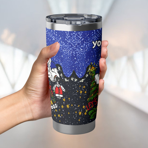 Canterbury-Bankstown Bulldogs Christmas Custom Tumbler - Let's Get Lit Chrissie Pressie Tumbler Canterbury-Bankstown Bulldogs Christmas Custom Tumbler - Let's Get Lit Chrissie Pressie Tumbler