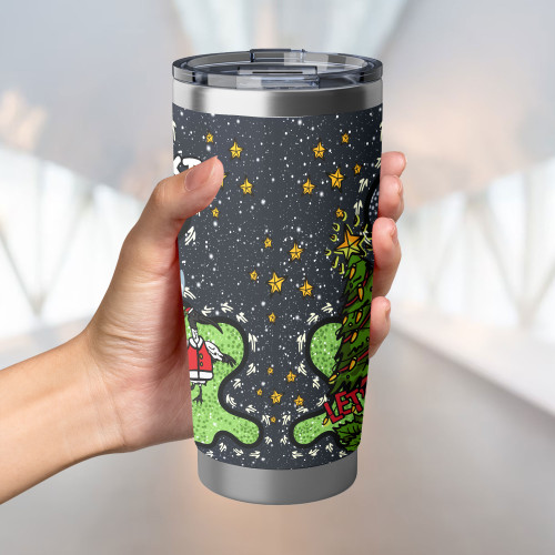 Canberra Raiders Raiders Christmas Custom Tumbler - Let's Get Lit Chrissie Pressie Tumbler