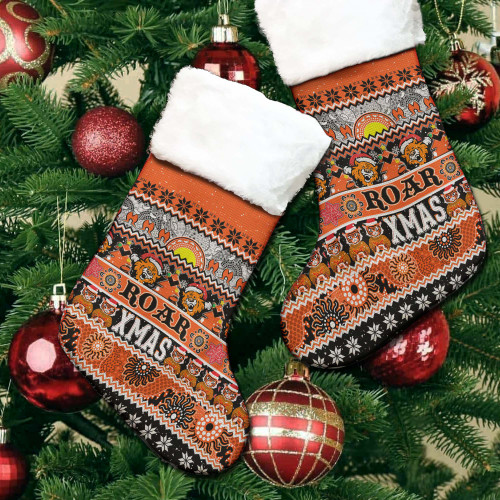 Wests Tigers Aboriginal Christmas Stocking - Indigenous Knitted Ugly Style Wests Tigers Aboriginal Christmas Stocking - Indigenous Knitted Ugly Style