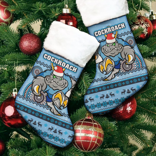 New South Wales Cockroaches Christmas Stocking - Ugly Xmas And Aboriginal Patterns For Die Hard Fan New South Wales Cockroaches Christmas Stocking - Ugly Xmas And Aboriginal Patterns For Die Hard Fan
