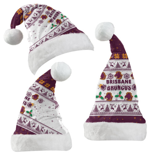 Brisbane Broncos Christmas Hat - Special Ugly Christmas